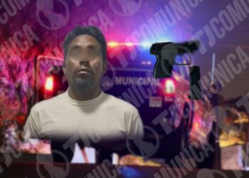 “Cuido el punto y trabajo para el CDS”, dijo mientras lo detenía la Policía Municipal en la colonia Los Laureles