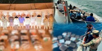 ¡Golpe al narco! Marina decomisa tonelada de cocaína en altamar y detiene a seis extranjeros