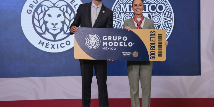 EL MUNDIAL SOCIAL ES UNA HERRAMIENTA DE PAZ: PRESIDENTA CLAUDIA SHEINBAUM; AVANZA CONSTRUCCIÓN Y REHABILITACIÓN DE 3 MIL 612 CANCHAS; GRUPO MODELO OBSEQUIARÁ 500 BOLETOS A GANADORES DE MUNDIALITOS