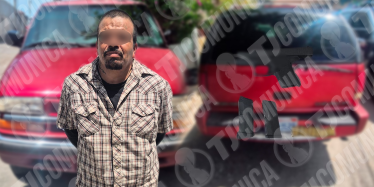 Municipal detiene a hombre armado en la colonia Libertad, en el distrito Mesa de Otay