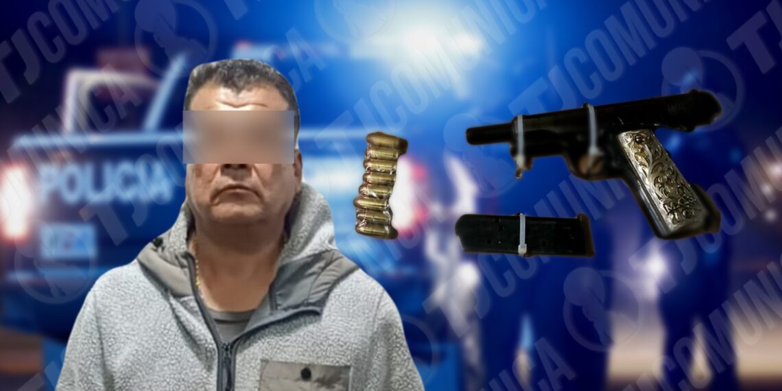 Municipales atoran a hombre armado en la colonia Morelos