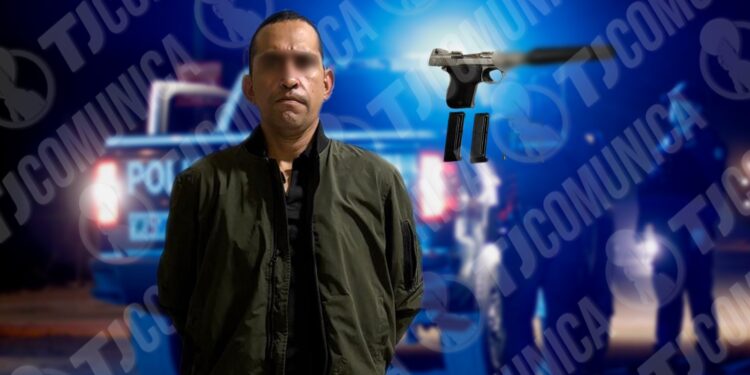 Municipales agarran a sicario profesional con silenciador