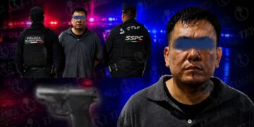 Por andar de “alusín”, policías atoran a sujeto con pistola Beretta