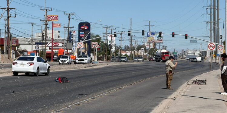 Mujer ciclista fallece tras ser atropellada en la carretera San Luis; conductor fue detenido