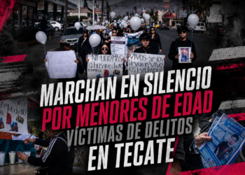Marchan en silencio por menores de edad víctimas de delitos en Tecate