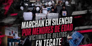 Marchan en silencio por menores de edad víctimas de delitos en Tecate