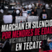 Marchan en silencio por menores de edad víctimas de delitos en Tecate