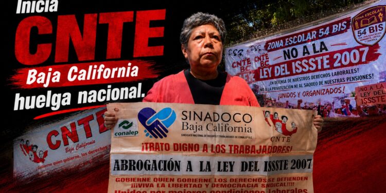 Inicia CNTE Baja California huelga nacional; maestros toman oficinas del Sistema Educativo en Tijuana