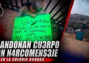 Abandonan cuerpo con narcomensaje en la colonia Bondad