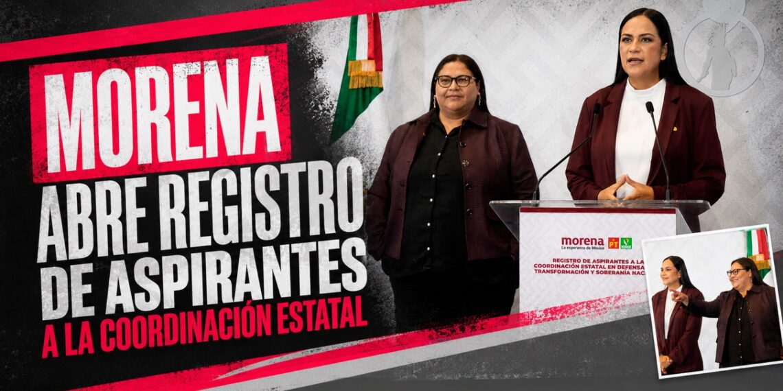 Morena abre registro de aspirantes a la coordinación estatal; aspirantes a gubernatura de BC se registran hoy