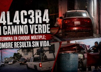 Balacera en Camino Verde termina en choque múltiple; hombre resulta sin vida
