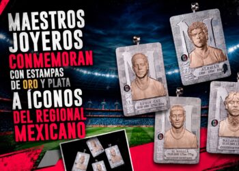 Maestros joyeros conmemoran con estampas de oro y plata a íconos del regional mexicano