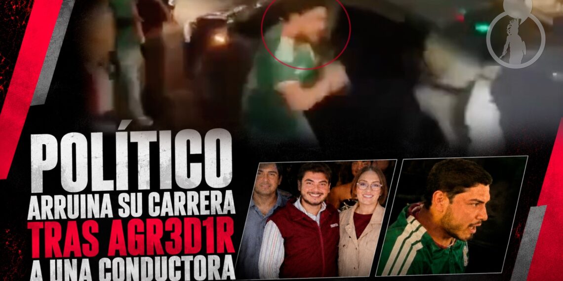 Así arruinó su carrera política: líder de Jóvenes Morenistas golpeó a una mujer durante los festejos mundialistas