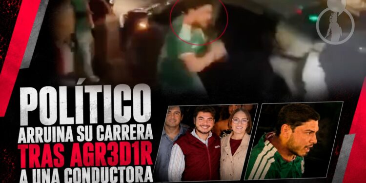 Así arruinó su carrera política: líder de Jóvenes Morenistas golpeó a una mujer durante los festejos mundialistas