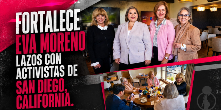 Fortalece Eva Moreno lazos con activistas de San Diego, California
