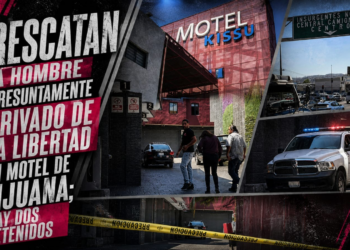 Rescatan a hombre presuntamente privado de la libertad en motel de Tijuana; hay dos detenidos