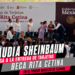Claudia Sheinbaum llega a la entrega de Tarjetas Beca Rita Cetina en Tijuana
