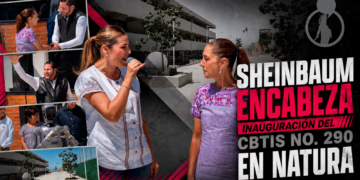 Claudia Sheinbaum encabeza inauguración del Centro de Bachillerato Tecnológico Industrial y servicios CBTis No. 290 en Natura