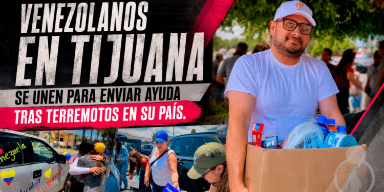 Venezolanos en Tijuana se unen para enviar ayuda tras terremotos en su país