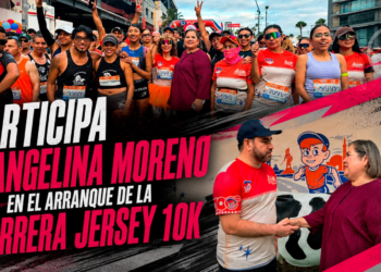Participa Evangelina Moreno en el arranque de la Carrera Jersey 10K