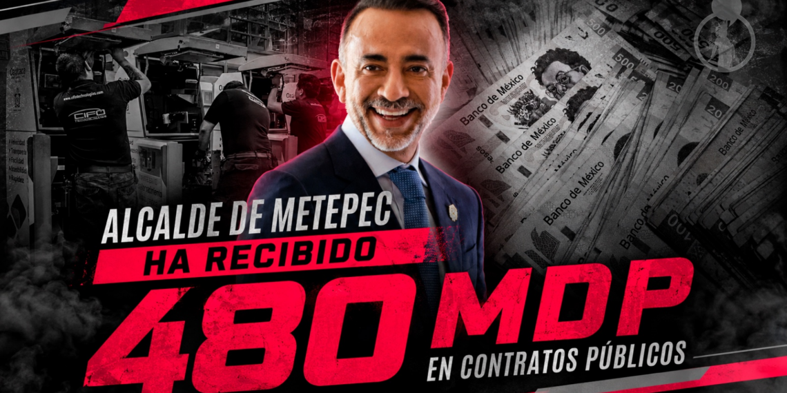 Alcalde de Metepec recibió contratos públicos por 480 millones de pesos, según el periodista Jorge García Orozco