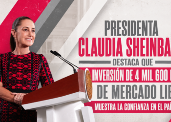 PRESIDENTA CLAUDIA SHEINBAUM DESTACA QUE INVERSIÓN DE 4 MIL 600 MDD DE MERCADO LIBRE MUESTRA LA CONFIANZA EN EL PAÍS; GENERARÁ 8 MIL 500 EMPLEOS
