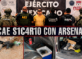 Cae sicario con arsenal; llevaba granadas de fragmentación ocultas en una hielera