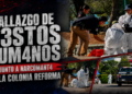 Hallazgo de restos humanos junto a narcomanta en la colonia Reforma