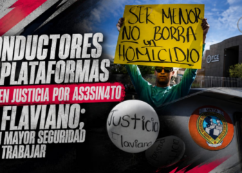 Conductores de plataformas exigen justicia por asesinato de Flaviano; piden mayor seguridad para trabajar