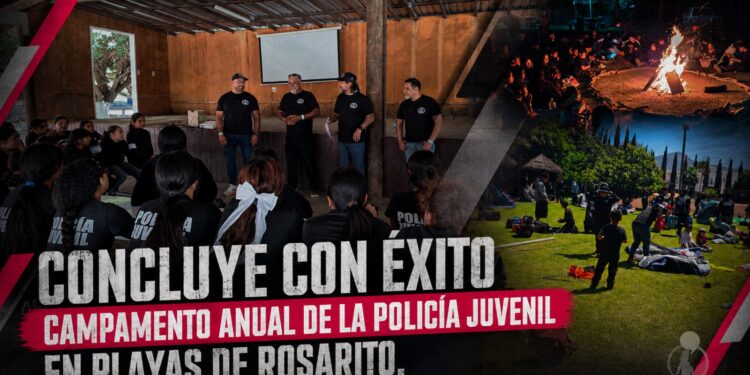 Concluye con éxito Campamento Anual de la Policía Juvenil en Playas de Rosarito
