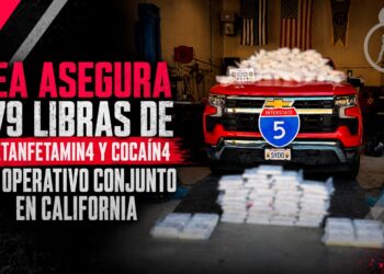 DEA asegura 279 libras de metanfetamina y cocaína en operativo conjunto en California