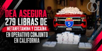 DEA asegura 279 libras de metanfetamina y cocaína en operativo conjunto en California