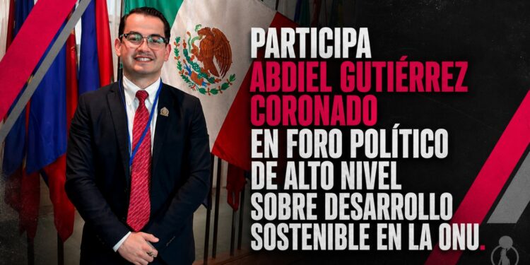 Participa Abdiel Gutiérrez Coronado en Foro Político de Alto Nivel sobre Desarrollo Sostenible en la ONU