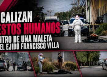 Localizan restos humanos dentro de una maleta en el Ejido Francisco Villa