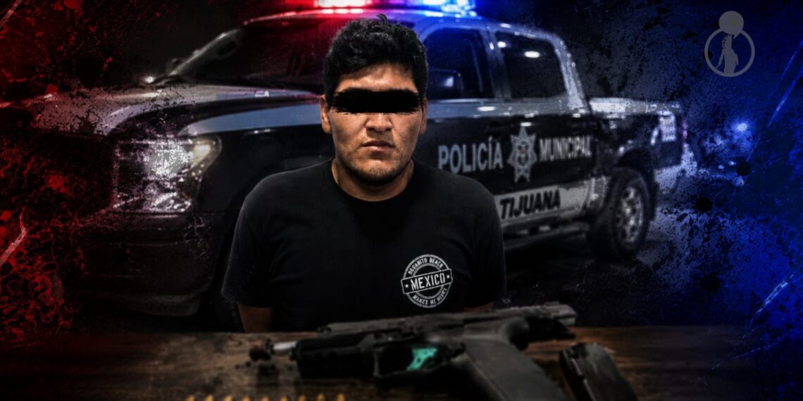 Municipales de Tijuana detienen a hombre armado ; tenía orden de aprehensión por narcomenudeo