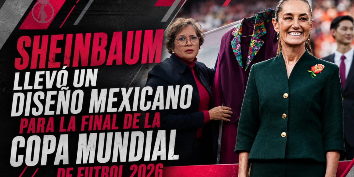 Sheinbaum llevó un diseño mexicano para la final de la Copa Mundial de Futbol 2026