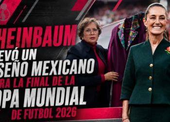 Sheinbaum llevó un diseño mexicano para la final de la Copa Mundial de Futbol 2026