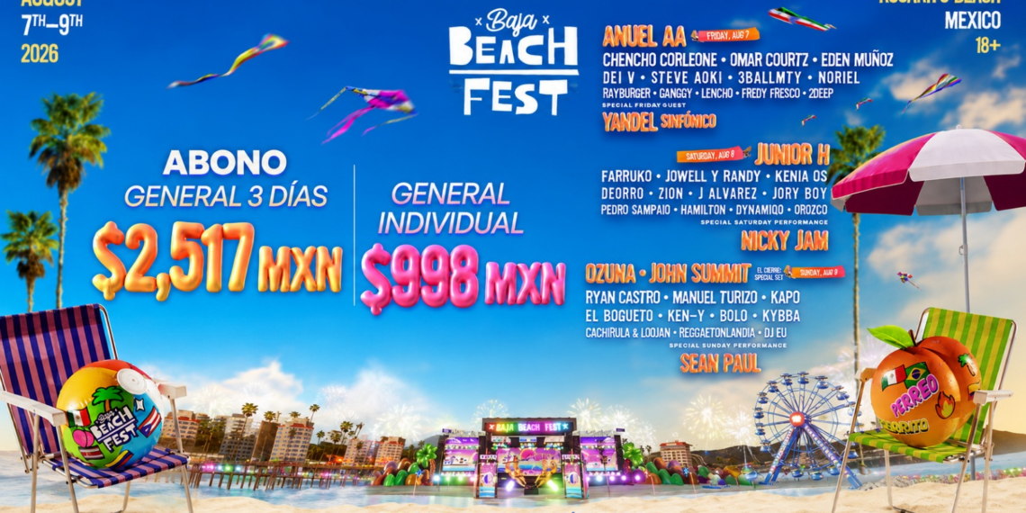 Baja Beach Fest anuncia promoción especial para mexicanos con boletos desde $2,517 pesos