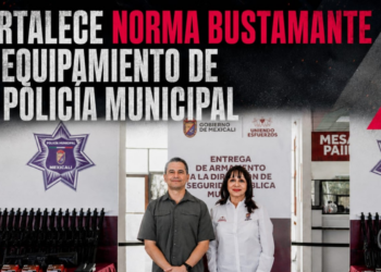 FORTALECE NORMA BUSTAMANTE EL EQUIPAMIENTO DE LA POLICÍA MUNICIPAL