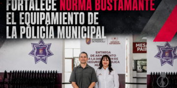 FORTALECE NORMA BUSTAMANTE EL EQUIPAMIENTO DE LA POLICÍA MUNICIPAL