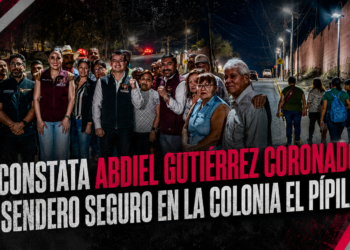 Constata Abdiel Gutiérrez Coronado Sendero Seguro en la colonia El Pípila
