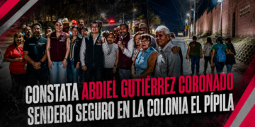 Constata Abdiel Gutiérrez Coronado Sendero Seguro en la colonia El Pípila