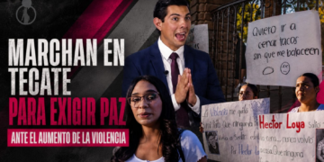 Marchan en Tecate para exigir paz ante el aumento de la violencia