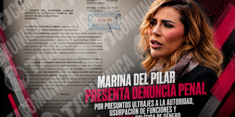 Marina del Pilar presenta denuncia penal por presuntos ultrajes a la autoridad, usurpación de funciones y violencia política de género