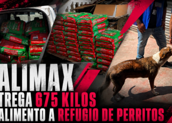 CALIMAX ENTREGA 675 KILOS DE ALIMENTO A REFUGIO DE PERRITOS