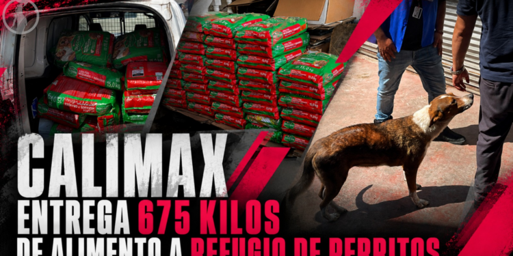 CALIMAX ENTREGA 675 KILOS DE ALIMENTO A REFUGIO DE PERRITOS