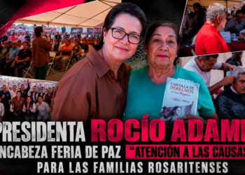 Presidenta Rocío Adame encabeza Feria de Paz “Atención a las Causas” para las familias rosaritenses