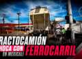 Tractocamión choca con ferrocarril en Mexicali; carga impacta auto estacionado