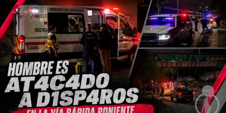 Hombre es atacado a disparos en la Vía Rápida Poniente; fue trasladado grave al hospital