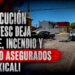 Persecución de la FESC deja choque, incendio y cuatro asegurados en Mexicali
